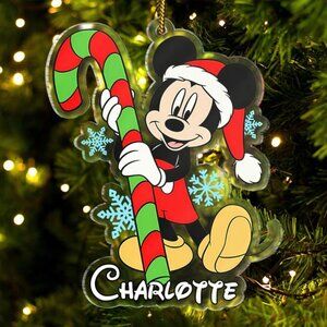 Custom Mickey Mouse Christmas Ornament | Personalized Disney Friends Tree Decor